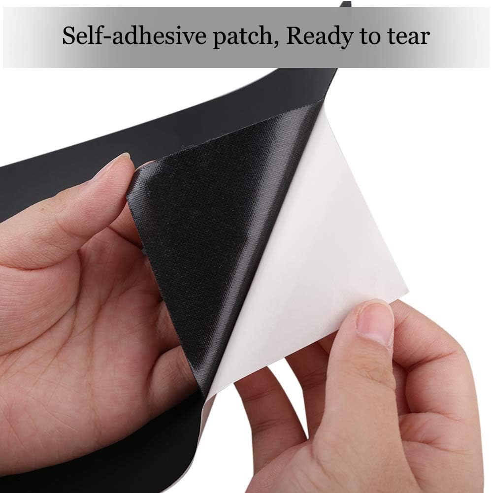 Quaccow 5 Pack Black Leather Repair SelfAdhesive Leather Patches 6 x