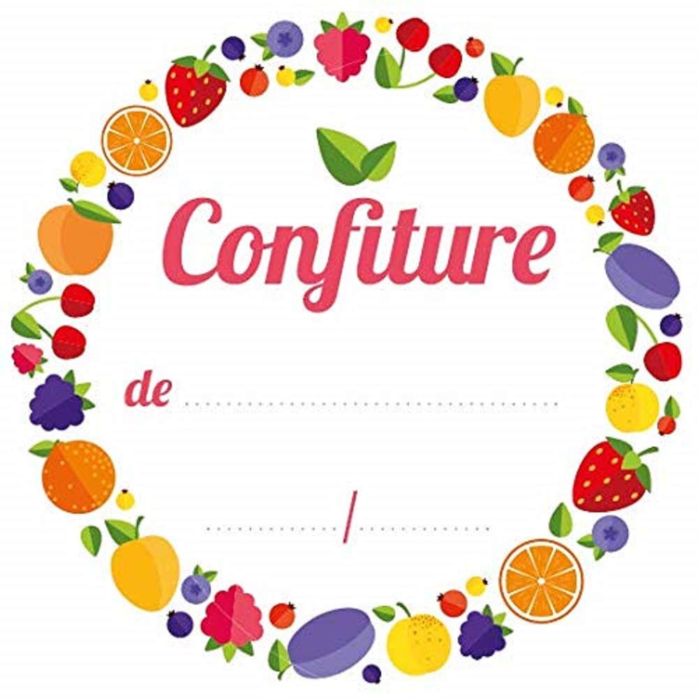 AVERY Pack of Jam Labels Tutti Frutti 64 étiquettes Fruits