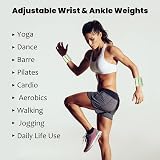 TOPESCT Adjustable Wrist Weights Set of 2 1 lb Each Olive Green Fitness Weights view 5