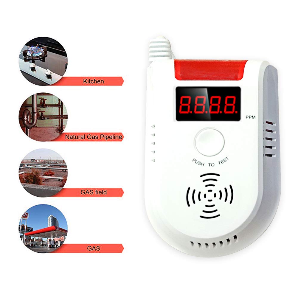 Natural Gas Leak Detector, GD13 Plug-in Combustible Gas Leak Tester, Home Gas Alarm Sensor with Sound Alarm - - Amazon.com