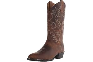 CHUUMEE Men's Fashion Round Toe Embroidered Western Cowboy Boots