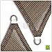 ColourTree 20' x 20' x 20' Brown Triangle TAPT20 Sun Shade Sail Canopy Mesh Fabric UV Block UPF50 - Commercial Heavy Duty - 190 GSM - 3 Years Warranty (We Make Custom Size)