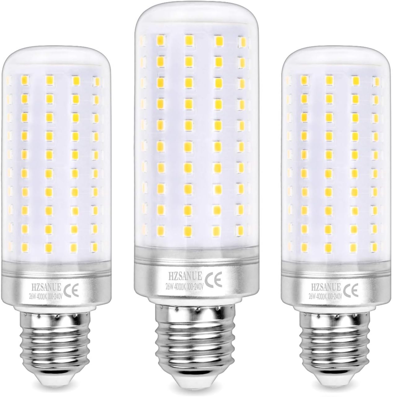 Hzsanue Led Light Bulbs 26W, 200W Incandescent Bulbs Equivalent, 2600Lm