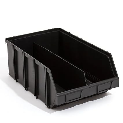 50 Große Stapelbox mit Trennwand 490x310x190 mm Gr. 4 Sichtlagerkästen