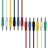 AxcessAbles 1/8 inch (3.5mm) TS to 1/8 inch (3.5mm) TS Unbalanced Mono Patch Cables | Modular Synth Cables | TS Aux Cords| Eurorack Audio Cables | 3.5mm TS Aux Cords 6 Pack (3ft)
