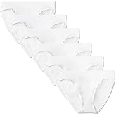 Amazon Essentials Women's Cotton Bikini Brief Underwear (Available in Plus Size), Pack of