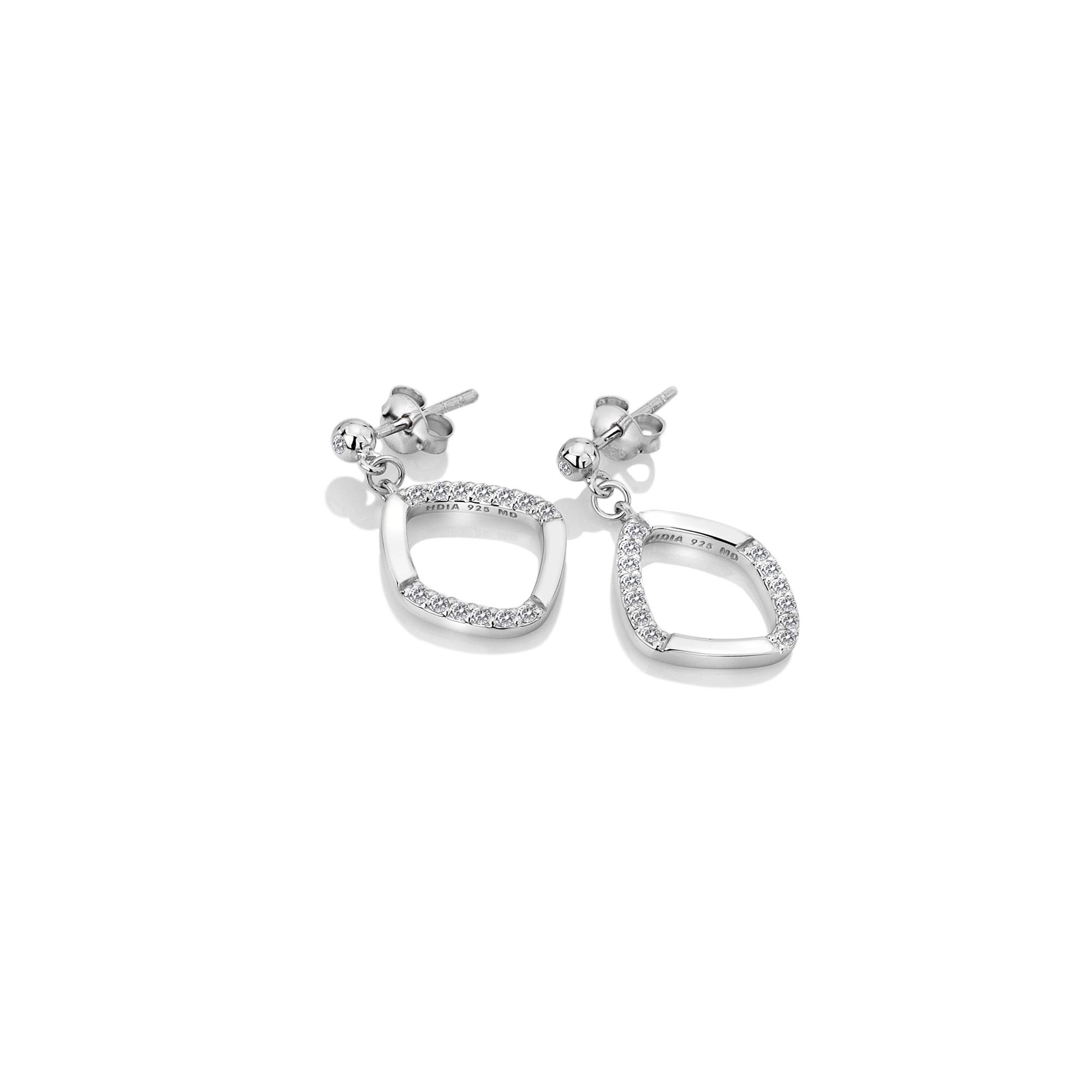 Hot Diamonds Sterling Silver Behold White Topaz Earrings with Diamond