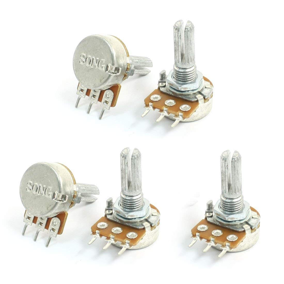 MCIGICM 10K Ohm Linear Taper Rotary Potentiometer, 10KB B10K Pot (10 Piece)