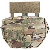 EXCELLENT ELITE SPANKER Tactical Drop Dump Pouch Molle Tool Pouch with Hook & Loop Carrying Kit Bag for Tactical Vest Chest Rig