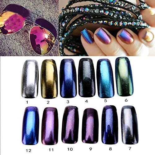 enForten 5g Mirror Chrome Refective Nail Powder Metallic Nail Polish Effect Glitter Shinning Pigment Color 11