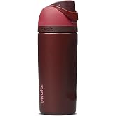 Owala Kids FreeSip Insulated Stainless Steel Water Bottle with Straw for Sports, Travel, and School BPA-Free Sports Water Bottle, 16 oz, Black Cherry