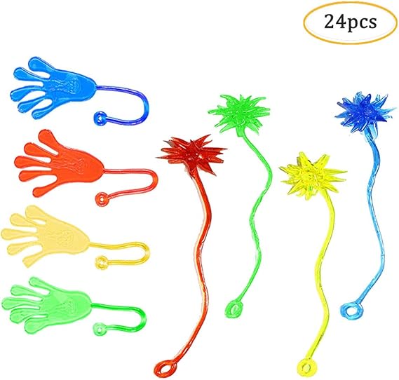 Fun Stretchy Hands, 24 Pieces Sticky Hands Toy Mini Sticky Fingers Toys