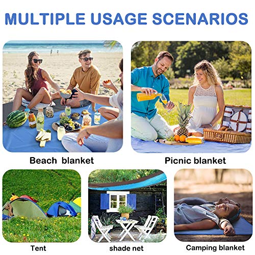 Fyore Stranddeken Zandbestendig Strand Mat Picknick Deken Camping Mat met 4 Vaste Nagels 4 zandzak, Waterdichte… - Image 8
