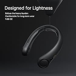 JISULIFE Portable Neck Fan Upgraded, Neckbrace