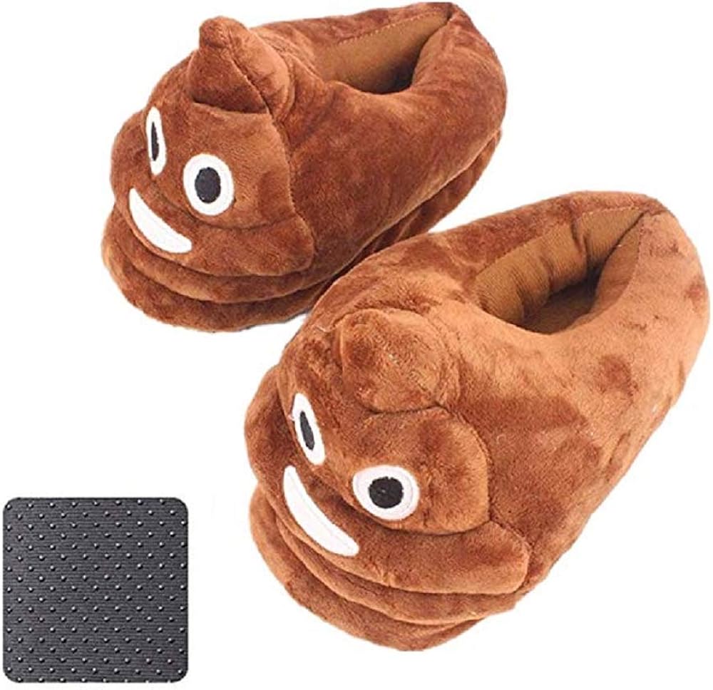 JoGoi Emoji Slippers Poop Slippers Soft Plush Cotton Shoes AntiSlip