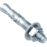 Party Animals 5/16 x 2-1/2 Inch Wedge Anchor, 10 PCs Zinc-Plated Industrial Anchor Bolts for Cement, Concrete