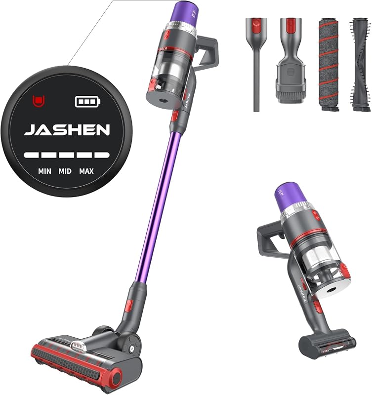 V16 Cable, Aspiradora de Mano 4 en 1, 22000 Pa de Potencia Bolsa, hasta 40 min de Aspiración, Batería Extraíble, 350 W, 0.6 litros, 70 Decibeles, 3 Velocidades, Púrpura — foto 1 de 7