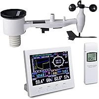 Ecowitt HP3500 Wi-Fi Weather Station, with WS69 Outdoor 7-in-1 Solar Powered Weather Sensor, WN32BP Indoor 3-in-1 Sensor and 