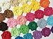 PEPPERLONELY Brand 20PC Rainbow Collection Eight Petals 2 Inch Crocheted Flower Appliques Embellishments