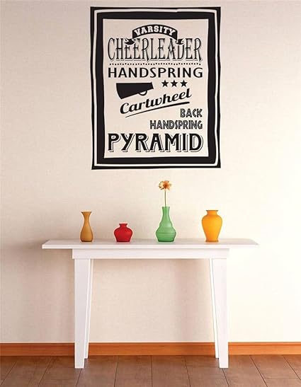 Vinyl Wall Decal Sticker Varisty Cheerleader Handspring