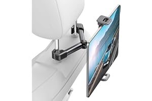 Uniwit Car Headrest Backseat Mount,Phone/Tablet Car Holder,360°Rotation,Solid & Steady,Car Trip Essentials,Adjustable Back Seat Tablet Holder,Compatible for All 4"-14" Tablets,iPad,cellphones,
