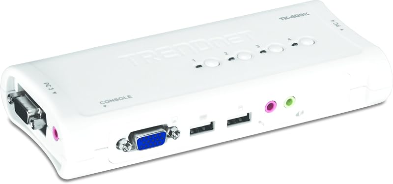 TRENDnet 4-Port USB KVM Switch Kit with Audio