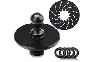 FlexHitch Gooseneck Ball to 5th Wheel Adapter,Fit for Tractor or Trailer Fifth Wheel, Anti-tilt PU Washer and 5th Wheel Lube Plate Included, Replace #2085295,30000Lbs, 2-5/16'' Ball