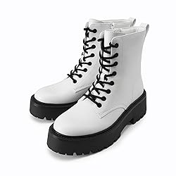 DREAM PAIRS Women's Platform Combat Ankle Boots