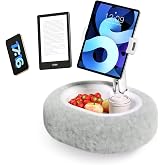 SupeDesk Tablet Stand Pillow for Bed, Adjustable Tablet Stand with Detachable Snack Bowl, Phone Stand for Bed, Kindle Holder, iPad Holder, Tablet Holder for Reading, Watching Videos and Streaming
