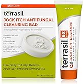 terrasil Jock Itch Antifungal Cream Extra Strength + Antifungal Soap 2-Product Care Kit with Clinically Proven Clotrimazole for Effective Jock Itch Treatment & Relief (.5oz Tube + 75g bar)