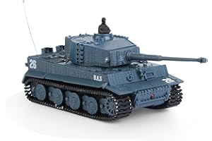 Drfeify RC Tanks, 1/72 Scale 4 Channels Remote Control Mini Tanks Toy with Realistic Engine Effects, High Simulated for Kids