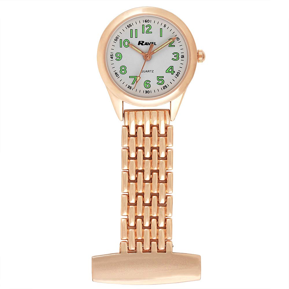 Ravel - Classic Nurses Fob Watch - Analogue Quartz - R1101.42 - Rose Gold Tone (Small - 25mm case)