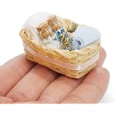 Odoria 1/12 Miniature Basket with Perfume Dollhouse Bathroom Accessories