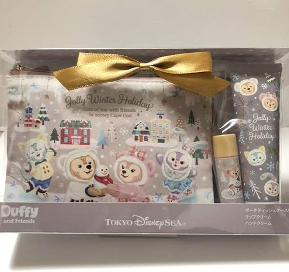 Amazon ダッフィー リップクリーム ハンドクリーム ティッシュケース付きポーチ ギフトセット ウィンターホリデー ディズニー ディズニーランド ディズニーシー ディズニーリゾート グッズ アニメ 萌えグッズ 通販