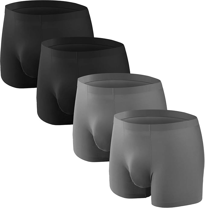 Amazon メンズパンツ Simiya ボクサーパンツ 男性 下着 通気 3d成形 吸水速乾 ブランド 下着 快適 ローライズ ボクサーブリーフ お得 セット 2ブラック2グレー Xl スポーツソックス 通販