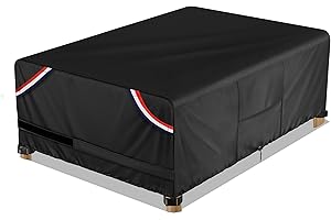 KylinLucky Patio Coffee Table Covers Heavy Duty 600D Waterproof 44 x 24 inch, Outdoor Dining Furniture Cover for 4 x 2 ft, 44 x 24 inch