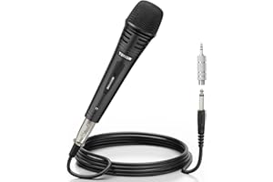 TONOR Dynamic Karaoke Microphone for Singing with 4.5m XLR Cable, Metal Handheld Mic Compatible with Karaoke Machine/Speaker/