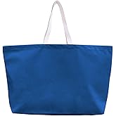 LLYLIU Large Canvas Tote Bag-Extra Big Shopping Beach Totes Bags Reusable Largest Grocery Plain Solid Bag 28"x8"x16"