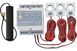 IAMMETER,Bi-Directional,Din Rail,Monitor Solar PV,Power Usage Monitor,Modbus TCP/RTU, Three Phase Energy Meter, Net Energy metering,WiFi,Split Phase,250A,WEM3080T,Home Assistant,CE,FCC,RCM