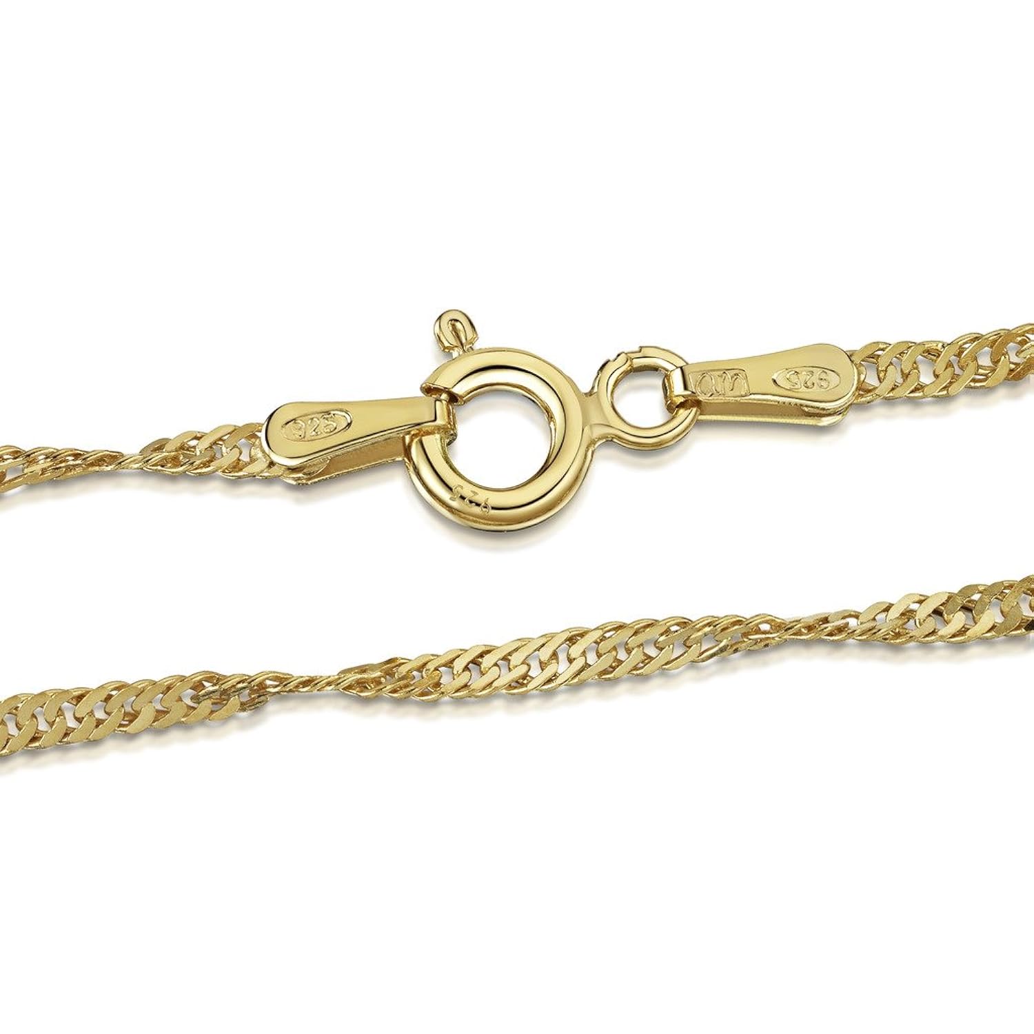 Amberta® Cadena Plata de Ley Para Niños Grosor  mm Longitud cm