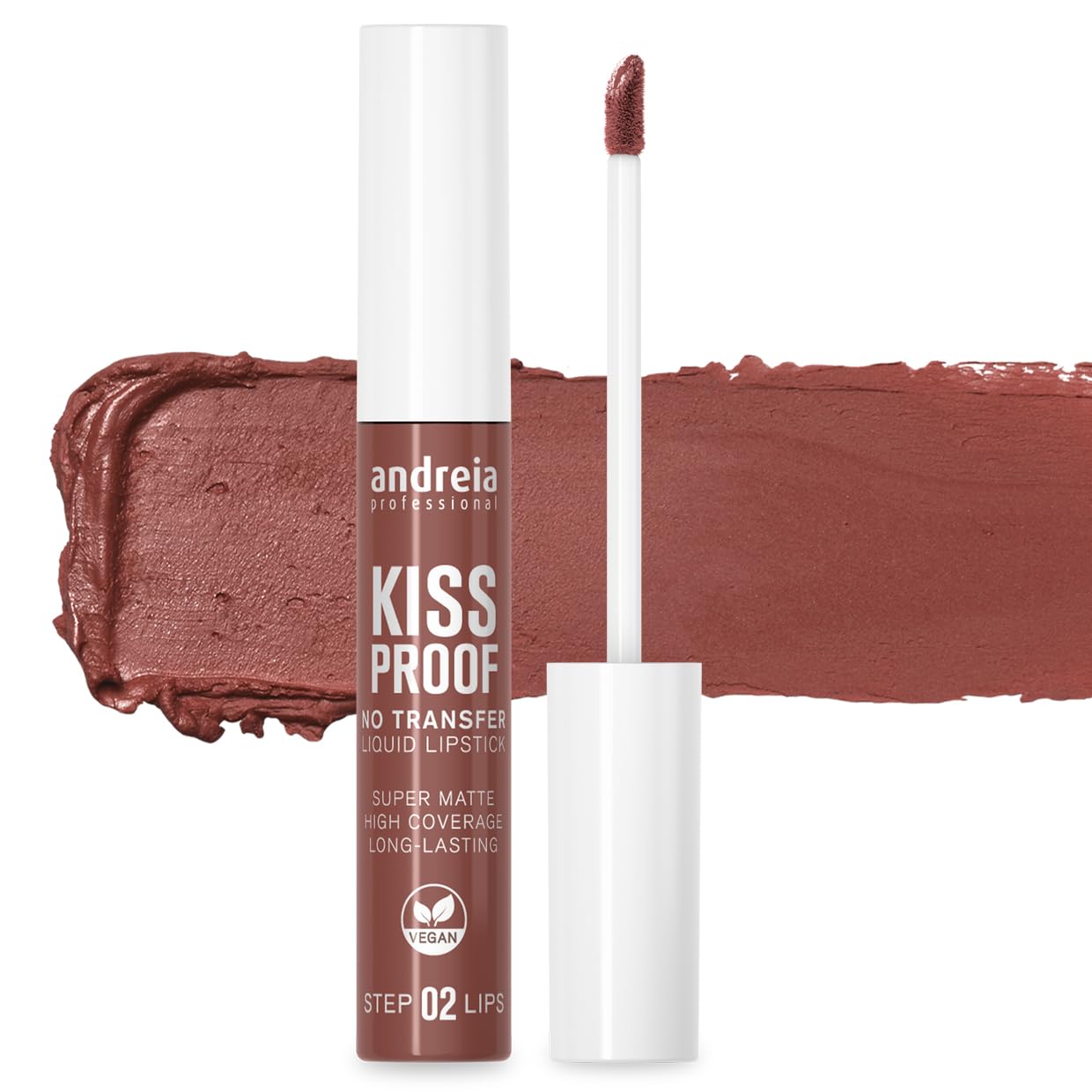 Andreia Professional No Transfer Liquid Lipstick Matte Longlasting - Kiss Proof Smudge-free Vitamin E Enriched Formula, 100% Vegan - Colour 18 Dry Fig - 8ml