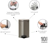 Brabantia NewIcon 12L Pedal Bin Platinum Soft-Closure Removable Inner Bucket view 2