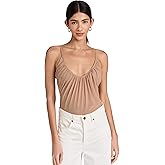 L'AGENCE Women's Gelina Ruched Thong Bodysuit
