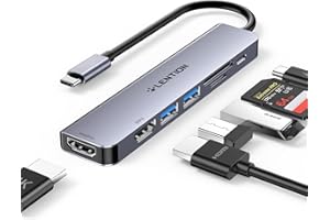 LENTION USB C Hub, Dual HDMI 4K@60Hz for MacBook, 7-in-1 USB C Docking Station, PD 100W, 5Gbps Data Transfer, SD Card Reader, Dual Monitor Adapter for M1/M2/M3 macOS Systems, Windows (CE45)
