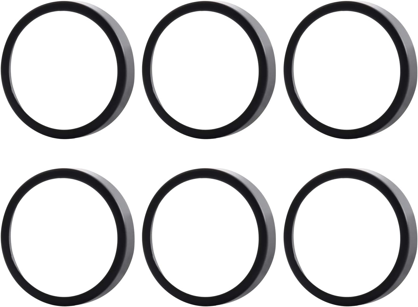 AIBOO LED Light Bulb Trims for Black Ceiling Lights Removable & Protective GU10 Light Bulb Trims for Ceiling Spotlight Bar Black (6 Pack)