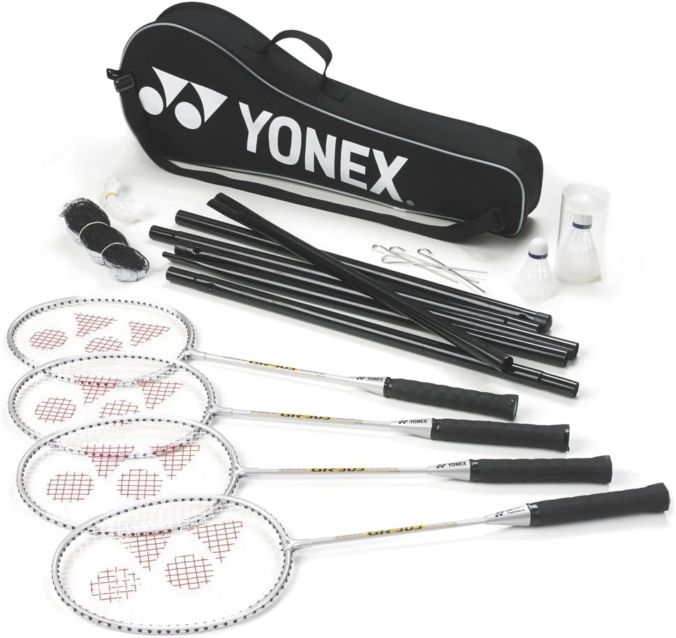 Yonex 4 Player Beach & Garden Badminton Set With Carry Bag Amazon.co