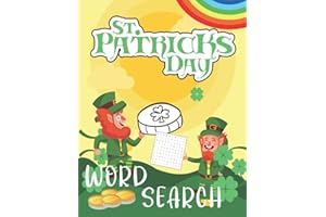 St Patrick's Day Word Search: Workbook for Kids Age 8-12 Including Coloring Pages | Fun Activity Games for Childrens | Special Edition with Large Print | Funny Gift for Kids Friends and Family
