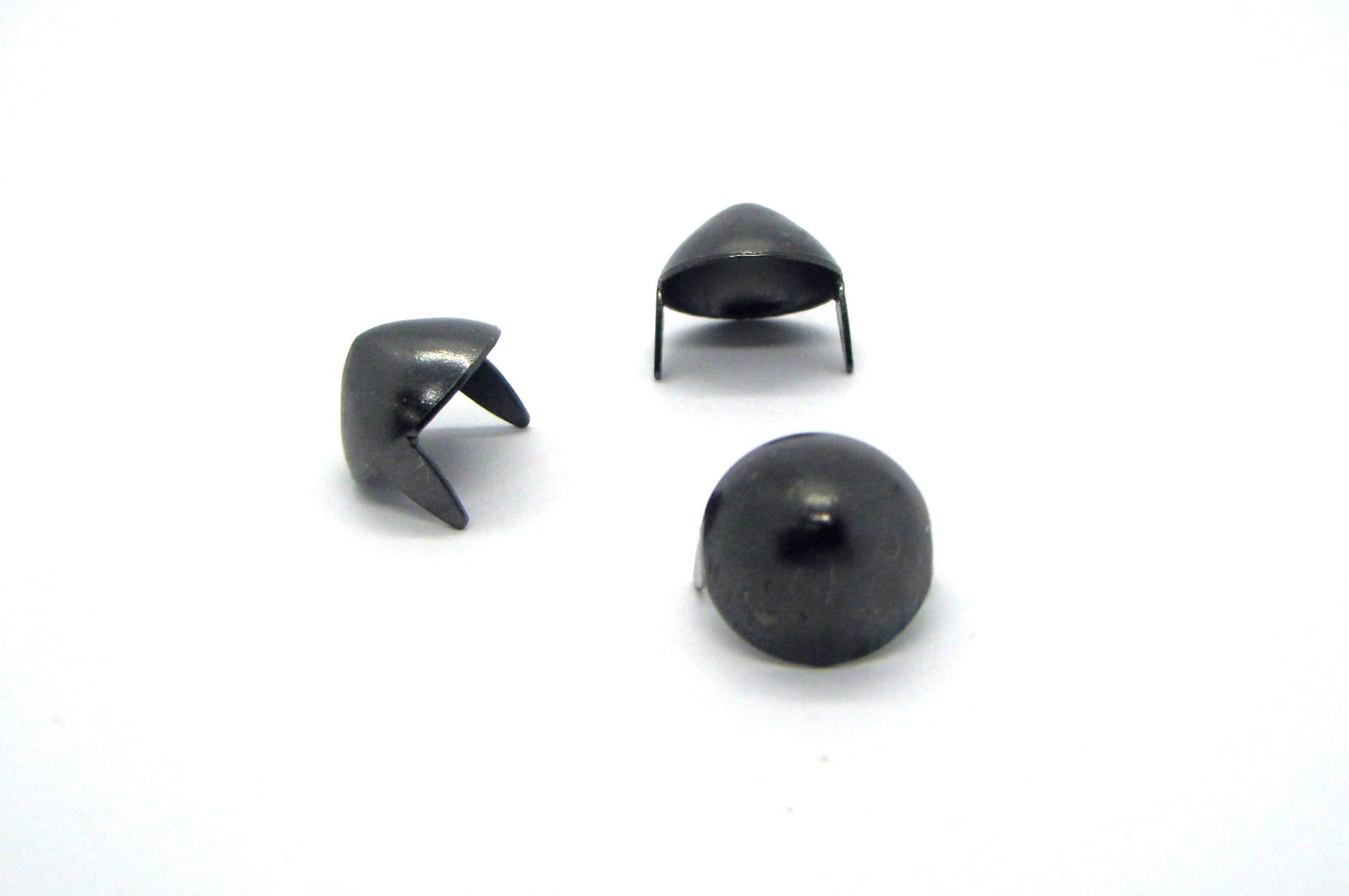 Cone Studs - Size 13 - Ideally Used for Denim and Leather Work - Classic Two-Prong Studs - Black Nickle - Pack of 100 Studs and Spikes