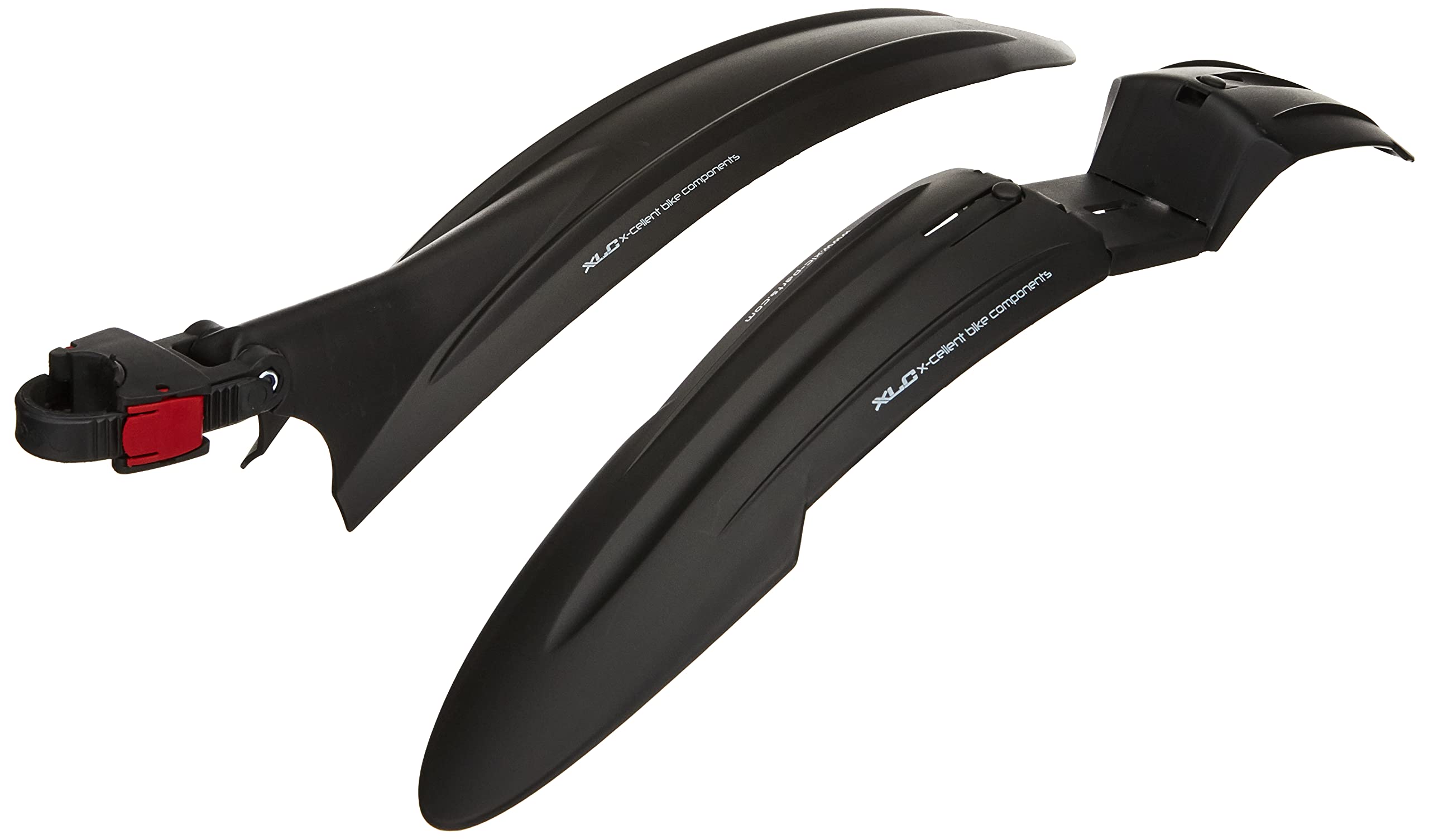 XLC Unisex's Mudguard Set MG-C22, Black/Red, one size, 2502503501