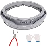 MDS47123619 WM3270CW WM3500CW/00 WM3700HVA/00 Door Gasket Compatibile with LG Front-Load Washing Machines, WM3270CW/00 Door Boot Seal with 383EER4001A Washer Spring Expansion Removal Tool